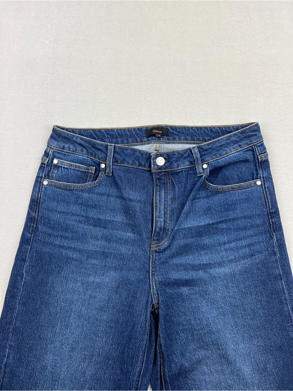 Quince Wide-Leg Jeans in Deep Blue Wash - Picture 2 of 12